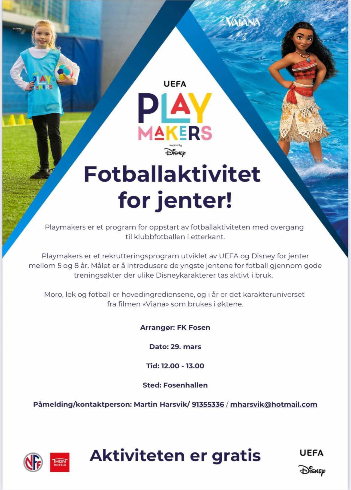 UEFA Playmakers for jenter 5-8 år